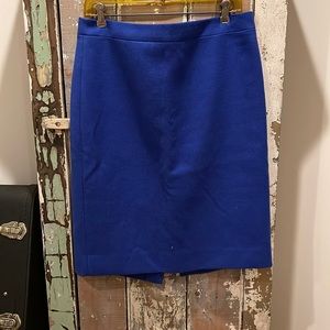 Royal blue JCrew wool pencil skirt